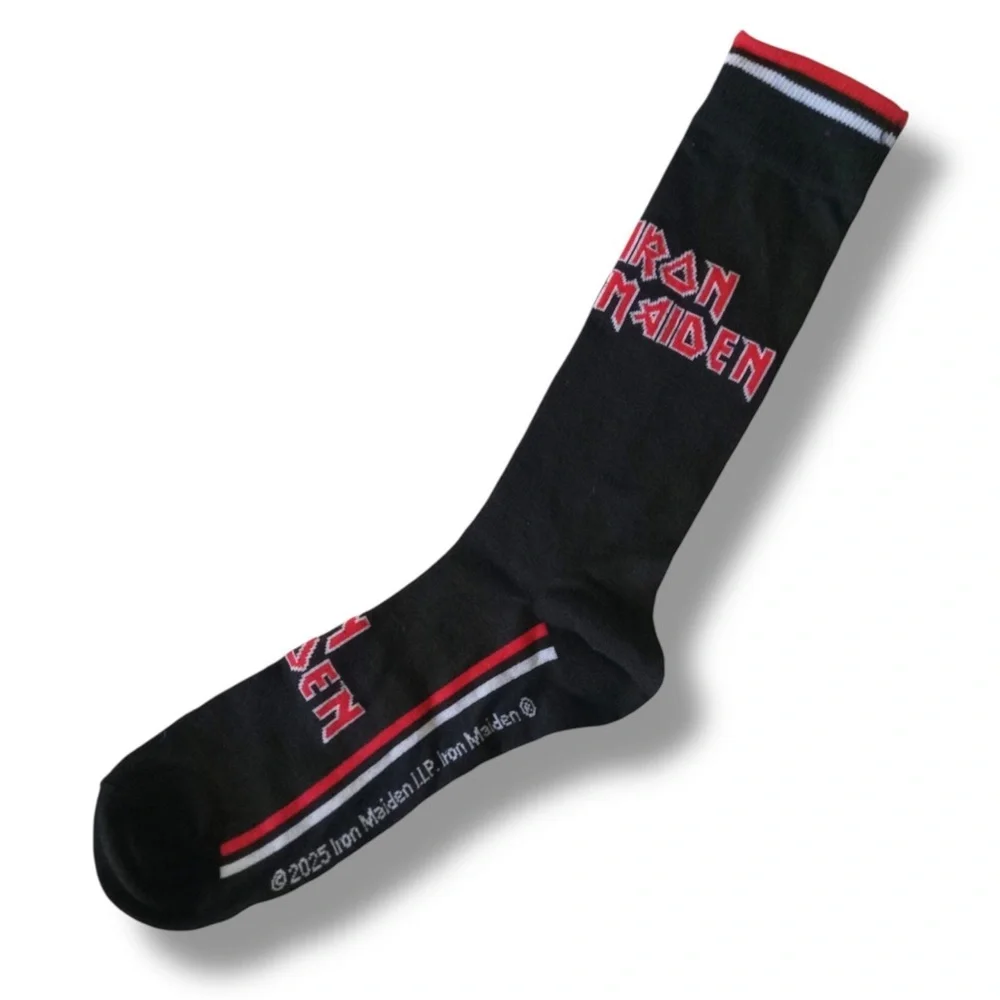 Iron Maiden Band Socks Novelty Fun Men’s Unisex Black Red Adult One Size 7-12